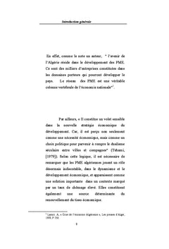 PME et performance en Algerie