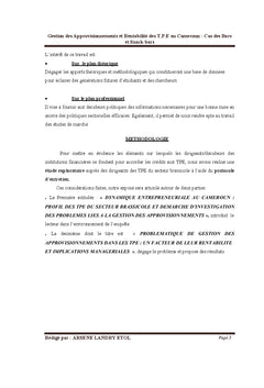 Manuel de gestion des approvisionnements