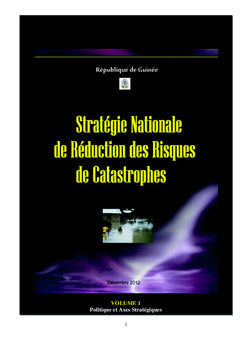 Politique Nationale de Gestion des Risques de Catastrophes