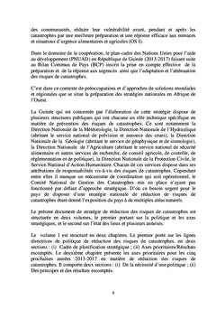 Politique Nationale de Gestion des Risques de Catastrophes