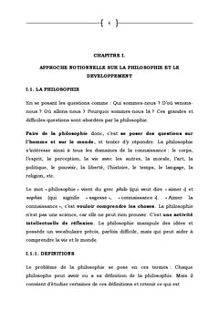 Notions sur la philosophie du développement