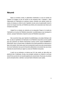 L'ubérisation en Hôtellerie-Restauration