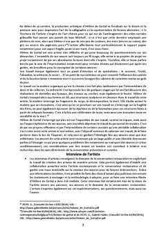 La conservation restauration d'oeuvres contemporaines en cheveux
