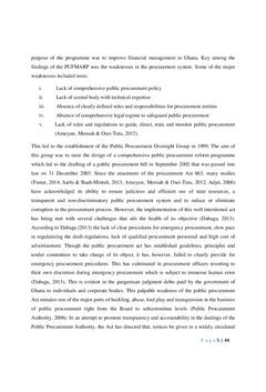 Evaluating the Effectiveness of the Procurement Acts