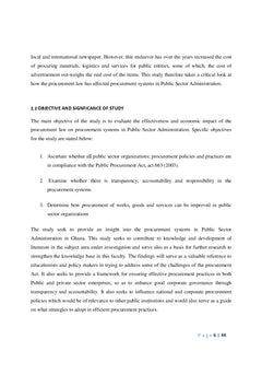 Evaluating the Effectiveness of the Procurement Acts