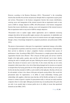 Evaluating the Effectiveness of the Procurement Acts