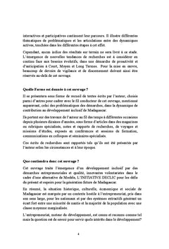 DeCLIC pour l'emergence d'un Developpement Inclusif