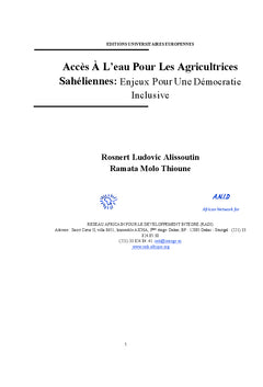 Accès à l'eau pour les agricultrices Sahéliennes