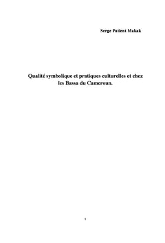 Qualité symbolique et pratiques culturelles chez les Bassa du Cameroun