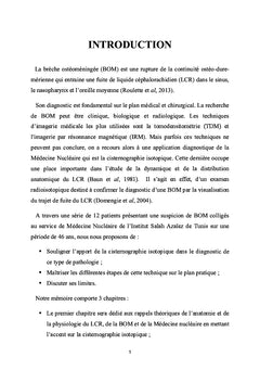 Brèches ostéoméningées : place de la cisternographie isotopique