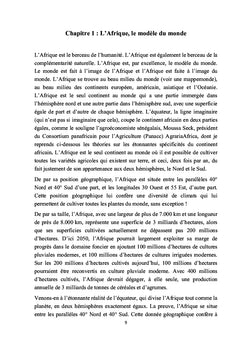 Afrique, le modèle du monde