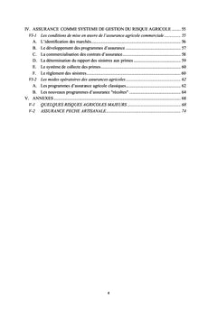 Notions d'assurances agricoles et illustrations en Afrique sub-saharienne