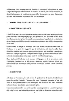 Notions d'assurances agricoles et illustrations en Afrique sub-saharienne