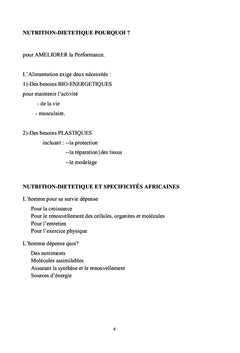 Nutrition dietetique, Croissance et Sport