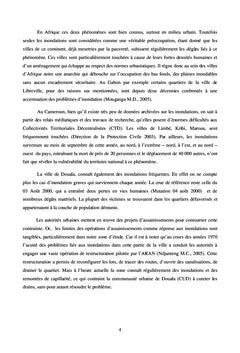 Analyse des risques Hydrologiques dans trois quartiers de Douala