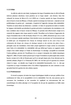 Analyse des risques Hydrologiques dans trois quartiers de Douala