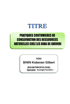 Mecanismes de la reglementation coutumiere dans la gestion des ressources naturelles