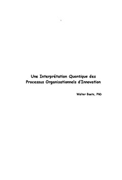 Une interprétation quantique de l'innovation