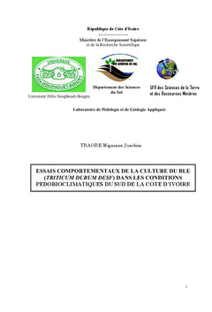 Techniques de production du Blé (triticum) en Afrique:Côte d'Ivoire
