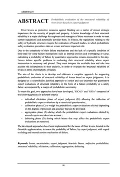 Evaluation de la fiabilité structurelle par jugement d'expert