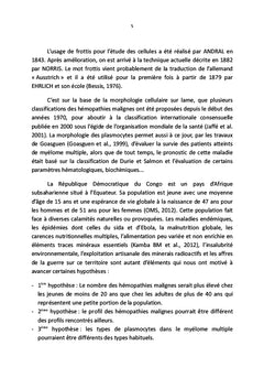 Hemopathies malignes et plasmocytes de myeLome multiple A Kinshasa