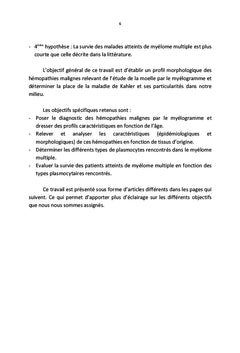 Hemopathies malignes et plasmocytes de myeLome multiple A Kinshasa