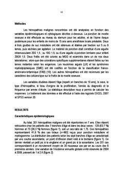 Hemopathies malignes et plasmocytes de myeLome multiple A Kinshasa