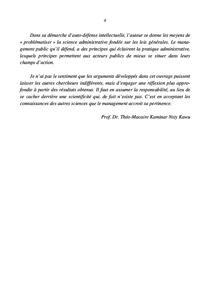 De la Science Administrative au Management public