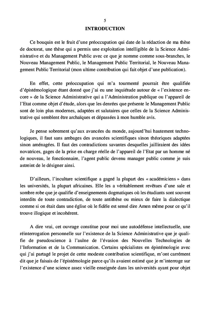 De la Science Administrative au Management public