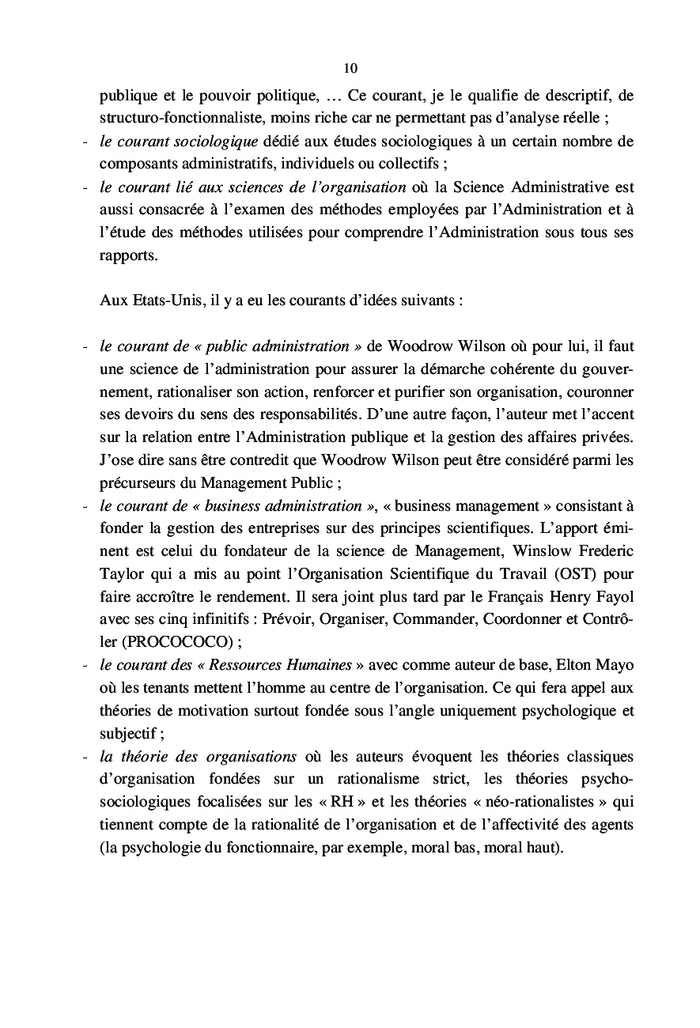 De la Science Administrative au Management public