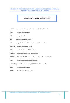 Analyse du partage de la valeur ajoutée dans la filière avicole