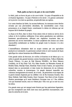 Le Mali : Un Pays en quête de nouvelles valeurs humaines