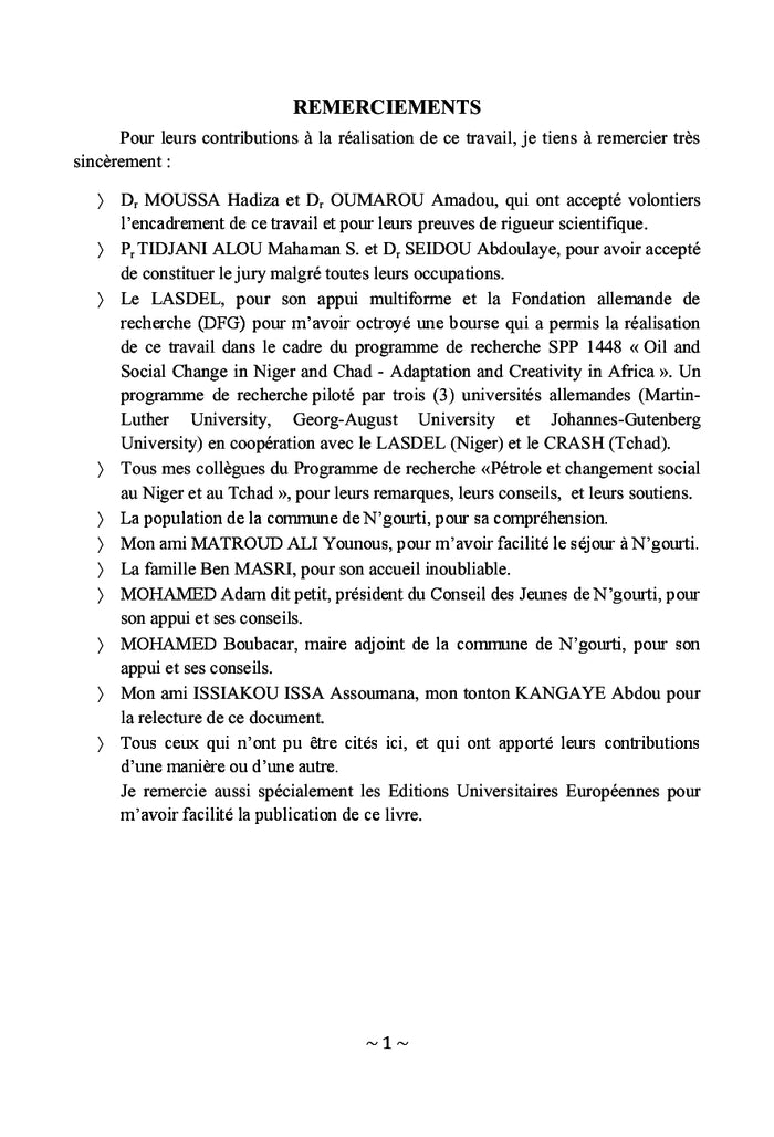 Dynamiques locales et rente pétrolière au Niger