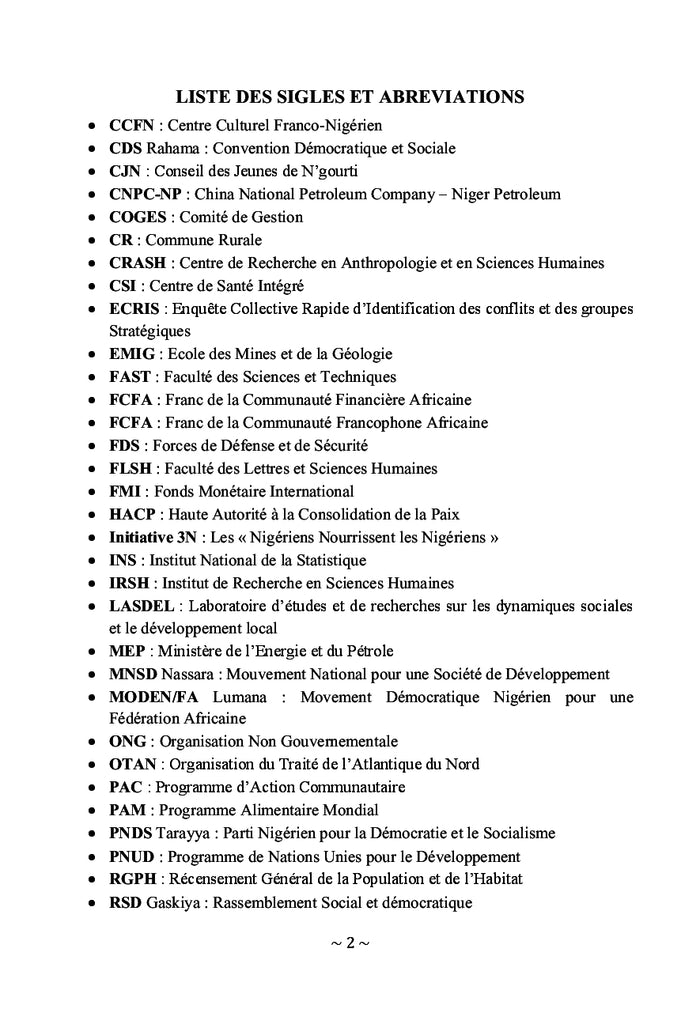 Dynamiques locales et rente pétrolière au Niger