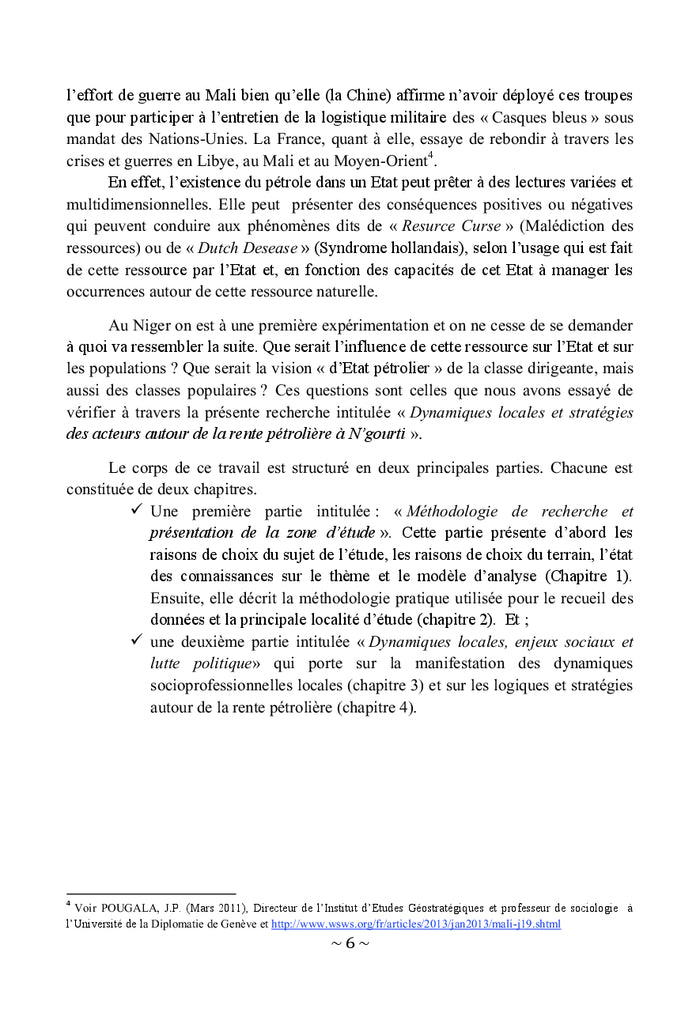 Dynamiques locales et rente pétrolière au Niger