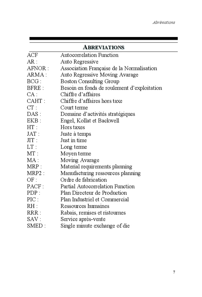 Objectifs, methodes et application de la prevision des ventes