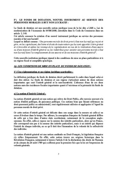 Le fonds de dotation : Un nouvel instrument de gestion patrimoniale