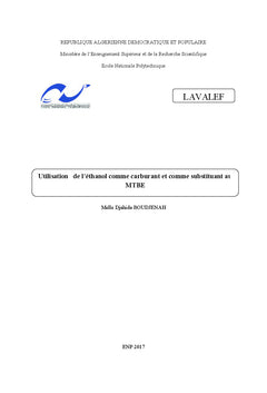 Utilisation de l'ethanol comme carburant et comme substituant au MTBe
