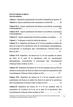Perception et vecu des femmes