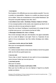Perception et vecu des femmes