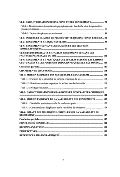 Diagnostic de la variabilité des rendements en riziculture de bas-fond