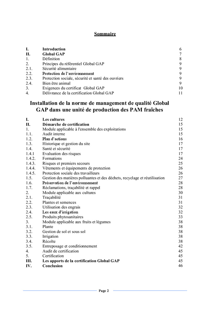 La certification Global G.A.P.