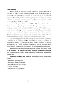 La certification Global G.A.P.