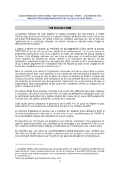 L'AGIRe Algerie A la recherche d'une demarche participative