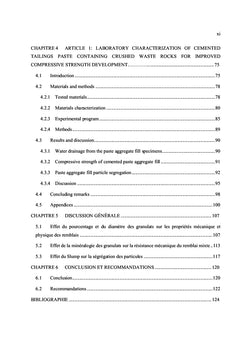 Remblais en pâte cimentés avec ajout de stériles miniers concassés