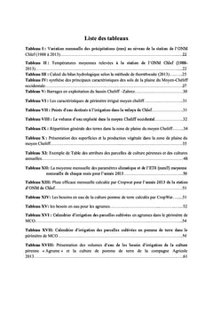 Application d'un (SIG) pour la gestion des eaux d'irrigation dans mco