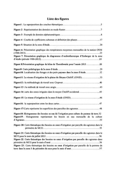 Application d'un (SIG) pour la gestion des eaux d'irrigation dans mco