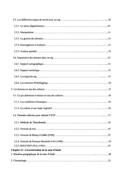 Application d'un (SIG) pour la gestion des eaux d'irrigation dans mco
