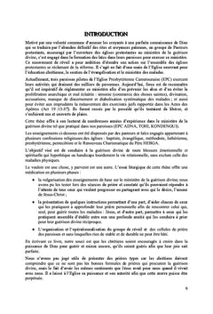 La pratique de la guérison divine dans l'église locale