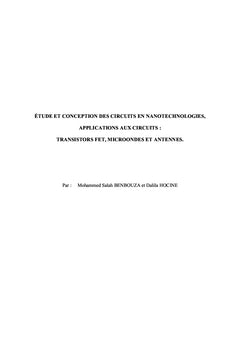 Étude et Conception des Circuits en Nanotechnologies: CNT,FET,Antennes